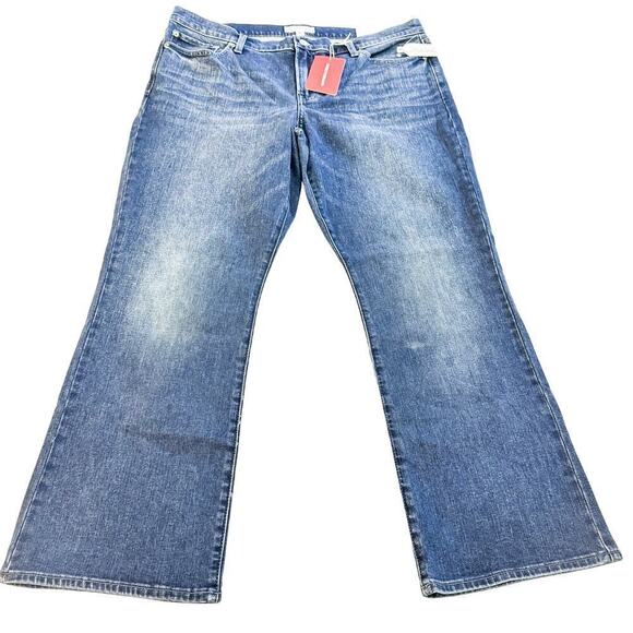 Lucky Brand Sweet Mid Rise Boot Cut Tab Pocket Denim Jeans Size 18 / 34A - Picture 2 of 8